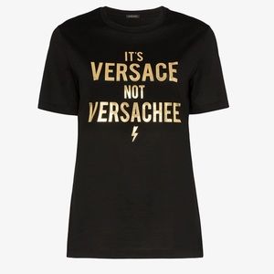 Versace slogan t shirt